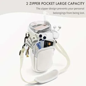 JEBEALUO Water Bottle Carrier for Stanley Cup 30/40 oz