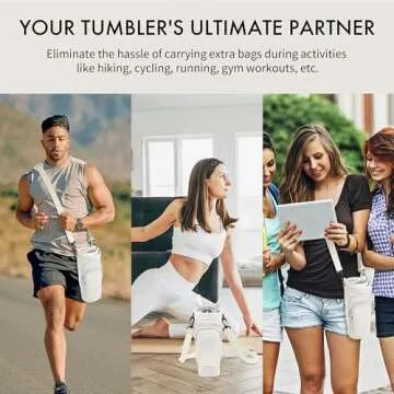 JEBEALUO Water Bottle Carrier for Stanley Cup 30/40 oz