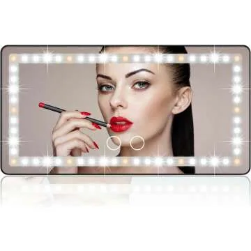 Car Vanity Mirror with Lights for Easy Makeup Touch-Ups