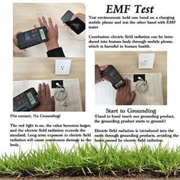 CONDUCTIVE Brand Grounding Sheet for Bed Organic Cotton Silver with Ground Connection Cord （52 x 27 inch, Original Color Sleeping Wellness Benefits Sleep Therapy