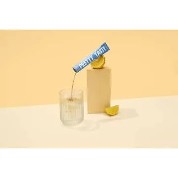 Pretty Tasty Lemon Luminance Collagen Tea - Stick Pack Pouch - Zesty Elegance with Collagen - Refreshing Citrus Blend - Beauty & Wellness Ritual - 30 Count