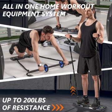 AERLANG Portable Home Gym System Push Up Board & Ab Roller