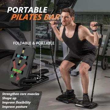 AERLANG Portable Home Gym System Push Up Board & Ab Roller