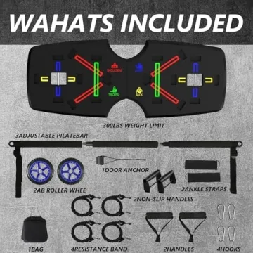 AERLANG Portable Home Gym System Push Up Board & Ab Roller