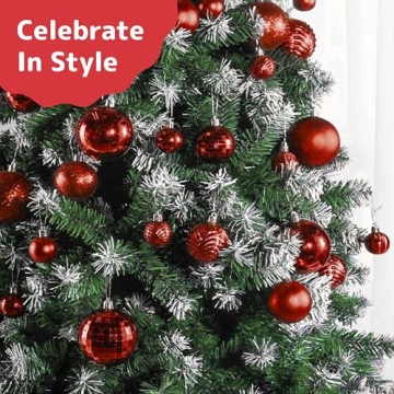 Prextex 36pc Shatterproof Christmas Ornaments Set for Festive Decor