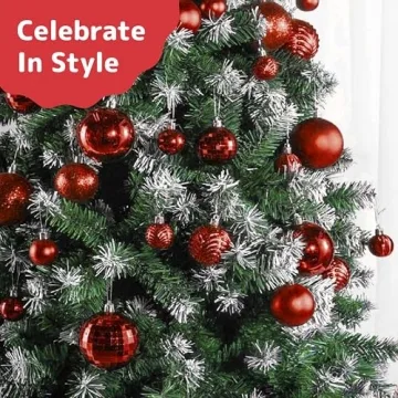 Prextex 36pc Shatterproof Christmas Ornaments Set for Festive Decor