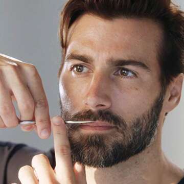 Tweezerman Moustache Scissors & Comb for Men Grooming