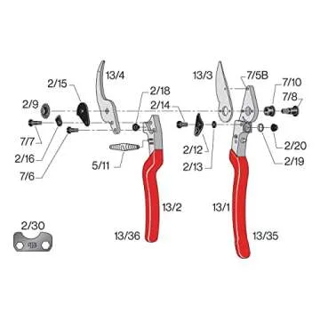 Felco Pruning Shears F 13 - Premium Ergonomic Garden Pruner with Steel Blade