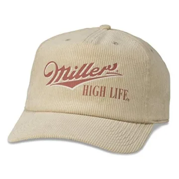 AMERICAN NEEDLE High Life Beer Baseball Hat - Adjustable Corduroy, Khaki