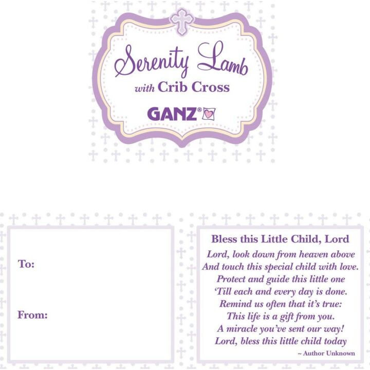 Ganz Serenity Cross Christening Baptism Gift