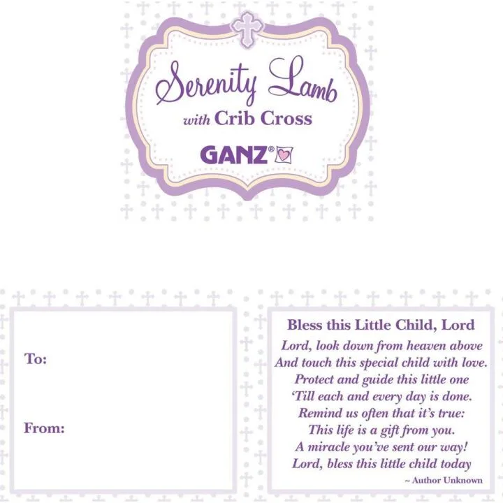 Ganz Serenity Cross Christening Baptism Gift