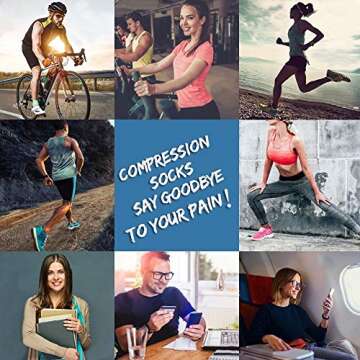 5 Pairs Copper Compression Ankle Socks Women & Men Sport Plantar Fasciitis Arch Support - Best For Athletic &Travel