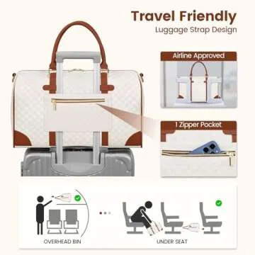 LOVEVOOK Travel Duffle Bag,Weekender Bags for Women with Wet Pocket Carry on Overnight Bag with Shoe Bag Quilted Gym Bag with Toiletry Bag Hospital Bag for Labor and Delivery(18 inch)