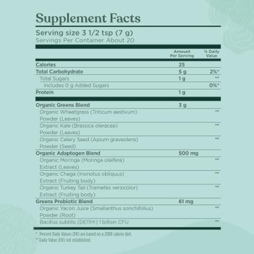 Four Sigmatic Organic Greens Powder for Gut Health