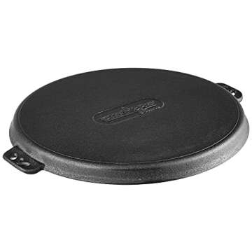 Camp Chef Cast Iron Pizza Pan - Pizza Pan Perfect for Indoor & Outdoor Use - 14"