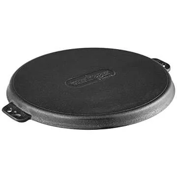 Camp Chef Cast Iron Pizza Pan - Pizza Pan Perfect for Indoor & Outdoor Use - 14"