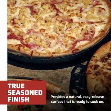 Camp Chef Cast Iron Pizza Pan - Pizza Pan Perfect for Indoor & Outdoor Use - 14"