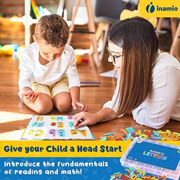 Magnetic Letters and Numbers for Toddlers - 263 Foam Alphabet Magnets, Fridge Magnets for Kids - ABC Magnets - Fridge Magnets for Toddlers, Large Foam Letters Kids Magnets for Fridge or Refrigerator