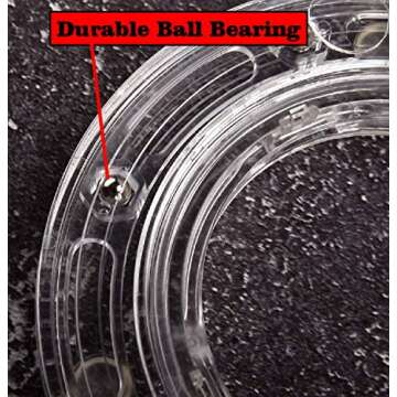 Sangle Spoffy 6" Cookie Decorating Turntable with Non-Slip Pad, Acrylic Bearing Base with Clear Acrylic Top (Turntable)