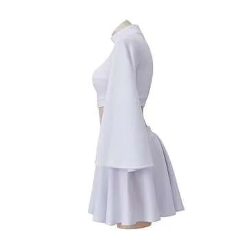 RocailleCos Princess Leia Costume for Women and Girls