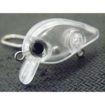 wLure 10 Blank Unpainted Tiny Crankbait Lightweight 1.5g Crappie Fishing Fishing Lures UPC746