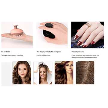 QoQlz Shampoo Brush for Dandruff Control and Scalp Health