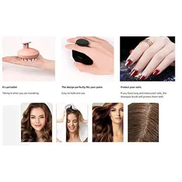 QoQlz Shampoo Brush for Dandruff Control and Scalp Health