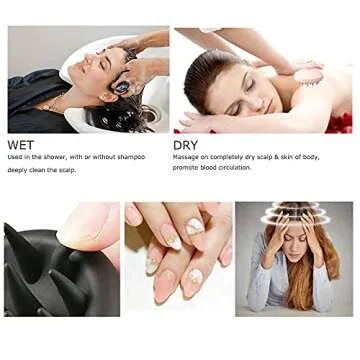 QoQlz Shampoo Brush for Dandruff Control and Scalp Health