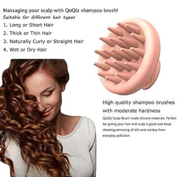 QoQlz Shampoo Brush for Dandruff Control and Scalp Health
