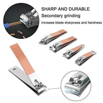 Tseoa Manicure Set Personal Care, Nail Clipper Kit, Professional Nail Clipper Pedicure Set, Nail Tools with Luxurious Travel Case, Gifts for Men Women Family Friend, 31 Pieces (Pink)