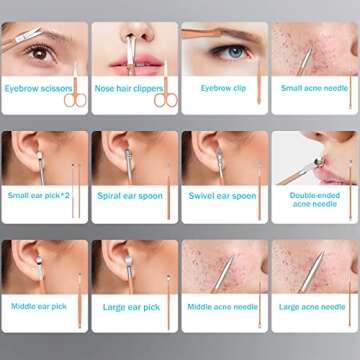 Tseoa Manicure Set Personal Care, Nail Clipper Kit, Professional Nail Clipper Pedicure Set, Nail Tools with Luxurious Travel Case, Gifts for Men Women Family Friend, 31 Pieces (Pink)