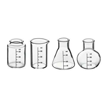 Chemistry Shot Glasses - Set of 4 Science Beaker Shots For The Nerd in Your Life - Work Overtime in ...
