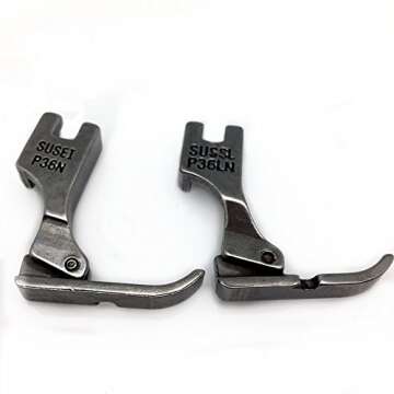 YEQIN Industrial Sewing Machine Cording Zipper Foot P36LN/P36N - for Juki,Brother,Riccar,Singer