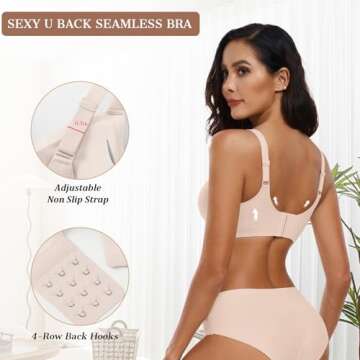 OEAK Wireless Push Up Bra - Soft Support Seamless Brassiere