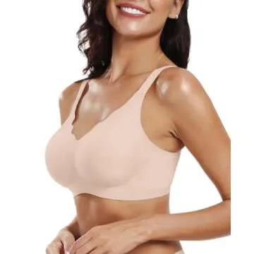 OEAK Wireless Push Up Bra - Soft Support Seamless Brassiere