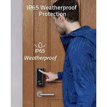 eufy Security E130 Smart Lock Touch, Fingerprint Keyless Entry Door Lock, Bluetooth Electronic Deadbolt, Touchscreen Keypad, IP65 Weatherproofing, Compatible with Wi-Fi Bridge (Sold Separately)