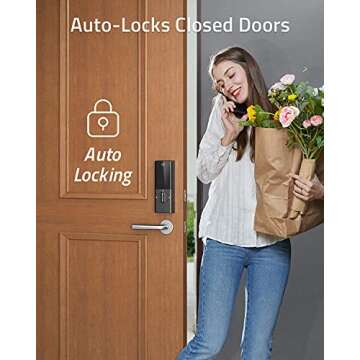 eufy Security E130 Smart Lock Touch, Fingerprint Keyless Entry Door Lock, Bluetooth Electronic Deadbolt, Touchscreen Keypad, IP65 Weatherproofing, Compatible with Wi-Fi Bridge (Sold Separately)