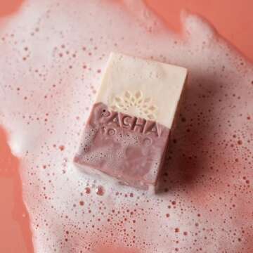 Pacha Jasmine Gardenia Bar Soap 3 Pack | Premium, Handcrafted, Hydrating | Natural Face Wash, Hand Cleanser, Body Wash | Soothing Essential Oils, 4 oz