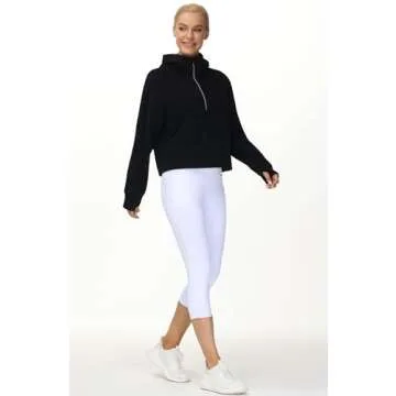 Stylish Fleece Half Zip Women’s Pullover Hoodie