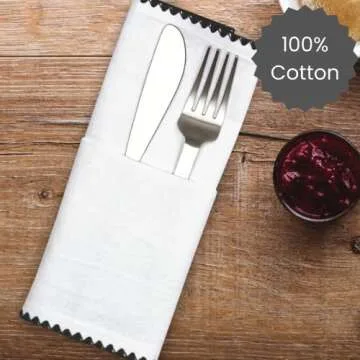 Cotton Clinic Cloth Napkins - Soft Durable Set of 12