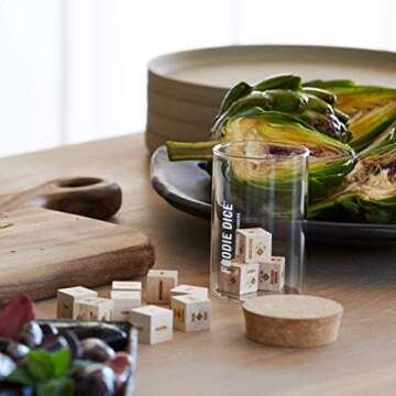 Two Tumbleweeds Foodie Dice® No. 1 Seasonal Dinners (Tumbler) - Classic Edition: Laser Engraved Wood Food Dice for Cooking Inspiration - Cooking Gift, Foodie Gift, Hostess Gift, Valentine's Gift