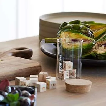 Two Tumbleweeds Foodie Dice® No. 1 Seasonal Dinners (Tumbler) - Classic Edition: Laser Engraved Wood Food Dice for Cooking Inspiration - Cooking Gift, Foodie Gift, Hostess Gift, Valentine's Gift