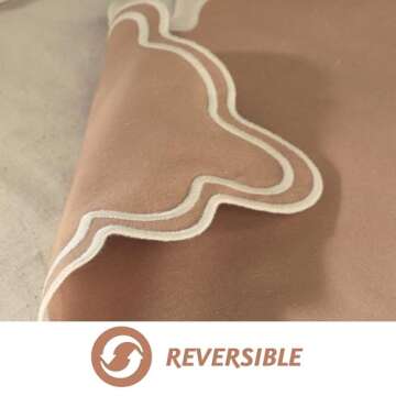 Folkulture Placemats Set of 4, 13 x 19 Inches 100% Cotton Rustic Place Mats or Heat ResistantTable Mats for Dining Table Decor, Boho Placemats, Scalloped Kitchen Mats or Table Placemats (Sand)