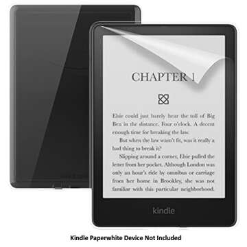 Made for Amazon, Clear Case with Screen Protector for Kindle Paperwhite & Kindle Paperwhite Signature Edition.