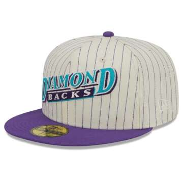 New Era Arizona Diamondbacks 59FIFTY Cooperstown Retro Jersey Script Pinstripe Cap
