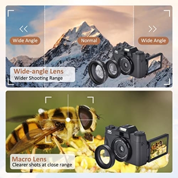 JUSTFX 4K Digital Camera for Vlogging with WiFi