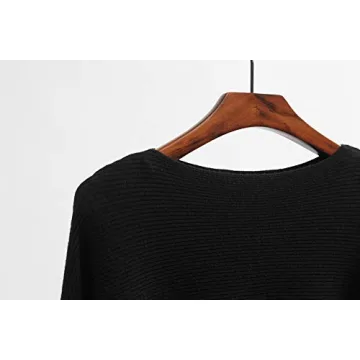 GABERLY Stylish Batwing Knitted Sweater for Women