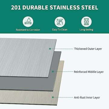 YITAHOME 36" Stainless Steel Work Table with Wheels