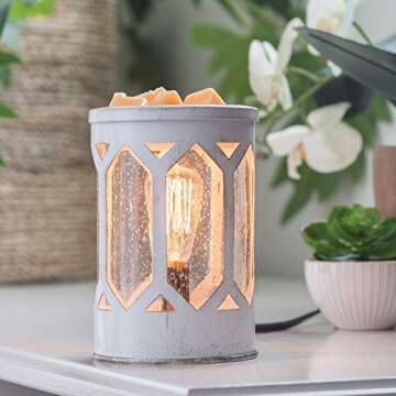 Candle Warmers Etc. Vintage Bulb Illumination Fragrance Warmer- Light-Up Warmer for Warming Scented Candle Wax Melts and Tarts to Freshen Room, Arbor