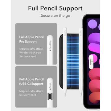 ESR iPad Mini 7 Case with Pencil Support and Trifold Stand